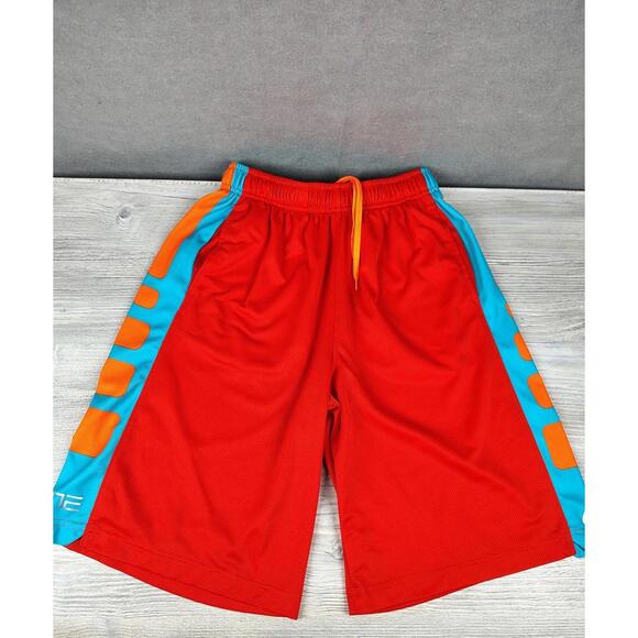 Nike Dri-Fit Youth Size Large Orange Draw String Athletic Basketball Shorts - Picture 1 of 9
